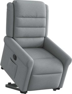 vidaXL vidaXL Podnoszony fotel masujący, elektryczny, rozkładany, jasnoszary 2