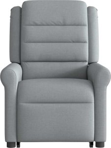 vidaXL vidaXL Podnoszony fotel masujący, elektryczny, rozkładany, jasnoszary 5