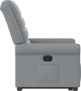 vidaXL vidaXL Podnoszony fotel masujący, elektryczny, rozkładany, jasnoszary 6