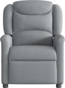 vidaXL vidaXL Rozkładany fotel masujący, jasnoszary, obity tkaniną 3
