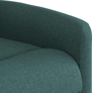 vidaXL vidaXL Rozkładany fotel masujący, ciemnozielony, obity tkaniną 9