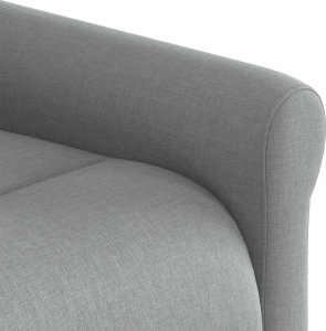 vidaXL vidaXL Rozkładany fotel masujący, jasnoszary, obity tkaniną 9