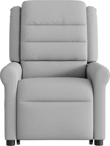 vidaXL vidaXL Podnoszony fotel masujący, rozkładany, szary, tkanina 5