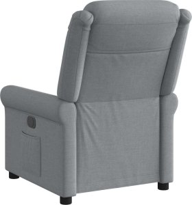 vidaXL vidaXL Fotel rozkładany, jasnoszary, tapicerowany tkaniną 5