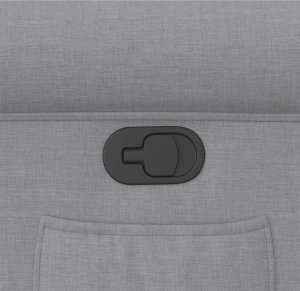 vidaXL vidaXL Fotel rozkładany, jasnoszary, tapicerowany tkaniną 7