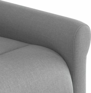 vidaXL vidaXL Fotel rozkładany, jasnoszary, tapicerowany tkaniną 8