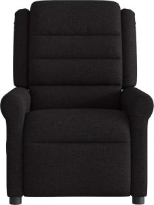 vidaXL vidaXL Rozkładany fotel masujący, elektryczny, czarny, tkanina 5