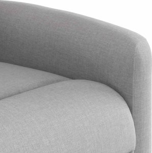 vidaXL vidaXL Rozkładany fotel masujący, szary, obity tkaniną 9