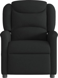 vidaXL vidaXL Rozkładany fotel masujący, czarny, obity tkaniną 3