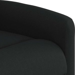 vidaXL vidaXL Rozkładany fotel masujący, czarny, obity tkaniną 9