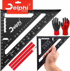 Falon-Tech KĄTOWNIK STOLARSKI CIESIELSKI ALUMINIOWY PRZYMIAR BUDOWLANY 180mm 18x18 1