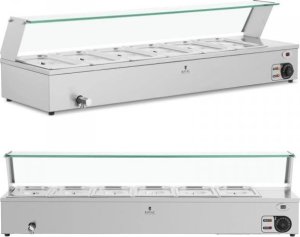 Royal Catering Bemar podgrzewacz do potraw bufet grzewczy z osłoną 6 x GN 1/3 2100 W 1