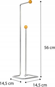 Sepio Stojak na papier srebrny z dodatkowym miejscem na papier nowoczesny stylowy 6