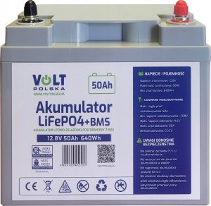 Volt Akumulator LiFePO4 12V 50 Ah (50A) 1