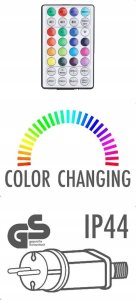 Lampki choinkowe Coen Bakker Lampki choinkowe łańcuch świetlny 96 led rgbw z pilotem 2