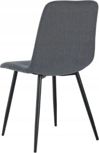 kontrast Nowoczesne krzesła tapicerowane do jadalni salonu Nova c. szare 6