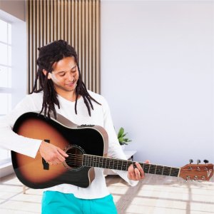 V-Tone VEAG1 CE VS gitara elektroakustyczna 4/4 dreadnought cutaway sunburst 5