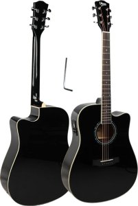 V-Tone V-TONE VEAG1 CE BK gitara elektroakustyczna 4/4 dreadnought cutaway czarna 1