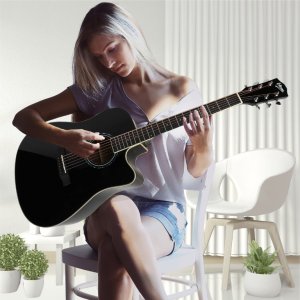 V-Tone V-TONE VEAG1 CE BK gitara elektroakustyczna 4/4 dreadnought cutaway czarna 2