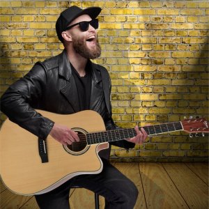 V-Tone V-TONE VEAG1 CE NT gitara elektroakustyczna 4/4 dreadnought cutaway natural 7