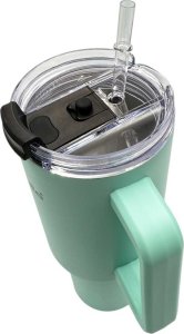 Kamille STALOWY KUBEK TERMICZNY TERMOS 1200ml Z RĄCZKĄ I SŁOMKĄ KM-2175 8