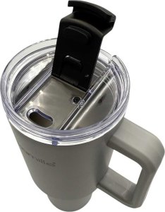 Kamille STALOWY KUBEK TERMICZNY TERMOS 1200ml Z RĄCZKĄ I SŁOMKĄ KM-2173 8