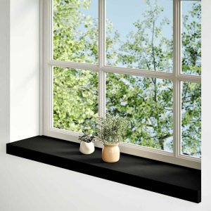 vidaXL Parapety 2 szt., ciemnobrązowy, 90x20x2 cm, lite drewno dębowe 2
