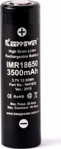 Allnet ALLNET IMR18650, Rechargeable battery, 3.7 V, 2 pc(s), 3500 mAh, Black, Silver, CE, RoHS 1