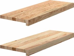 vidaXL Parapety 2 szt., surowe, 70x25x2 cm, lite drewno dębowe 1