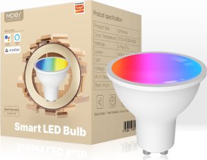 Moes Inteligentna Żarówka 5W RGB+CW GU10 Matter Wi-Fi Moes MWB-TD5-RCW-GU10-MS 1