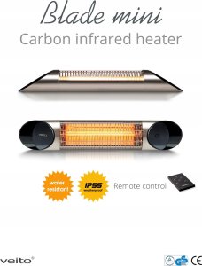 Sunred Elektryczny promiennik podczerwieni ciepła Veito Blade Mini 1200 W 2