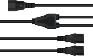 Kabel zasilający Alcasa Kabelmeister SK1436-S003 kabel zasilające Czarny 0,3 m IEC C14 IEC C13 2