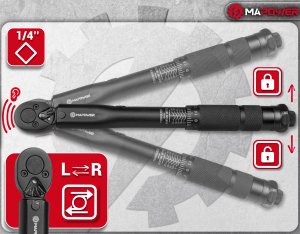 MaPower MAPOWER MPTW02 Klucz dynamometryczny 1/4" 2-24Nm 11