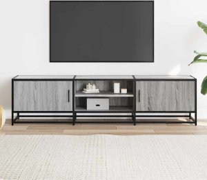 vidaXL vidaXL Szafka pod telewizor, szary dąb sonoma, 160x35x41 cm 3
