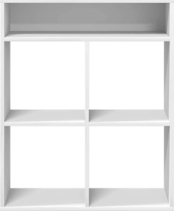 vidaXL Regał na książki, biały, 66x31x80 cm, materiał drewnopochodny 4