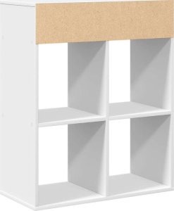 vidaXL Regał na książki, biały, 66x31x80 cm, materiał drewnopochodny 6