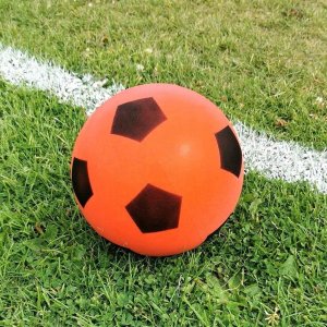 Master Miękka Piłka Nożna dla Dzieci Wytrzymała 21 cm Pomarańczowa 2