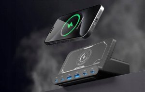 Ładowarka Blitzwolf Stacja ładująca BW-S27 160W, 2xUSB-A, 4xUSB-C, 15W (czarna) 4