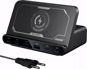 Ładowarka Blitzwolf Stacja ładująca BW-S27 160W, 2xUSB-A, 4xUSB-C, 15W (czarna) 8