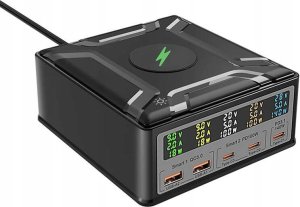 Ładowarka Blitzwolf Stacja ładująca Blitzwolf BW-S28 260W, 2xUSB-A, 3xUSB-C, 15W (czarna) 2
