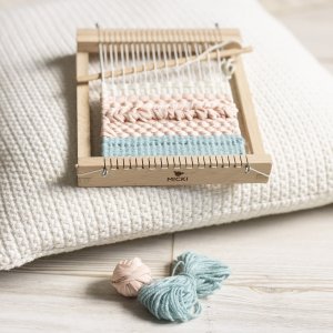 Micki Drewniane krosno dla dzieci, ramka do tkania, kreatywna zabawka nauka 5