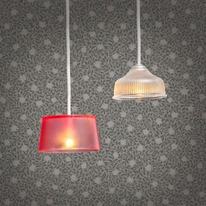 Micki Dwie Lampy Sufitowe do domku dla lalek Lundby 2
