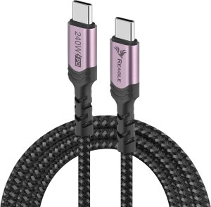 Kabel USB Reagle REAGLE Kabel USB C PD 240W 5A do iPhone 15 16, MacBook Pro Air QC 4.0 2M 1