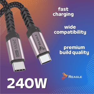Kabel USB Reagle USB-C - USB-C 2 m Czarny 2