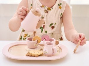 Viga Toys Viga 44267 PolarB Drewniany zestaw do kawy i herbaty - pink 7