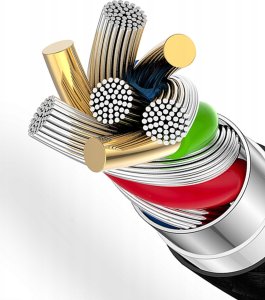 Kabel USB Dudao USB-A - USB-C + microUSB + Lightning 1.2 m Czarny (6976625333486) 2