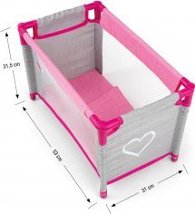 Milly Mally Łóżeczko dla lalek Lisa Prestige Pink 10