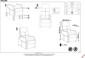 Halmar Fotel rozkładany FELIPE 2 VELVET musztardowy HALMAR 11