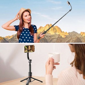 Selfie stick Yesido Selfie stick kijek Statyw Tripod uchwyt magnetyczny do telefonu zdjęć + Pilot Bluetooth Yesido SF19 Magnetic czarny 5