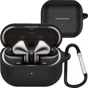 Alogy Etui silikonowe case pokrowiec na słuchawki obudowa do Samsung Galaxy Buds 3 / 3 Pro Czarne 1